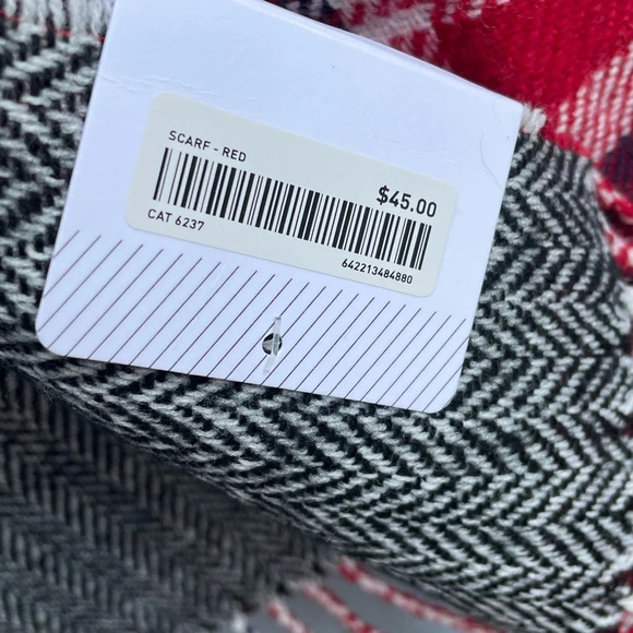 The Drake General Store Plaid/Herringbone Tassle Scarf, BNWT - Picture 4 of 9